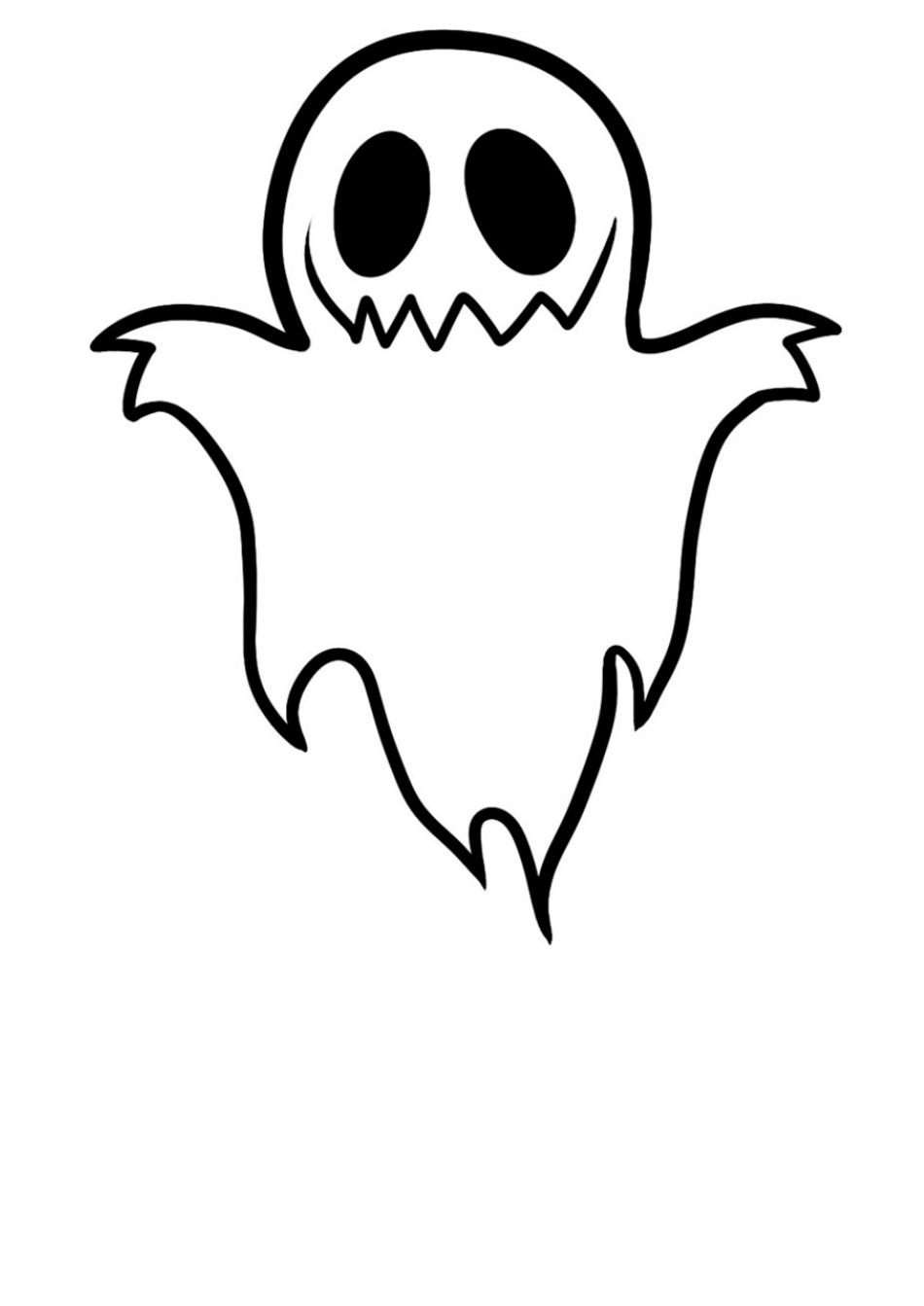 Halloween Coloring Sheet - Ghost, Page 1