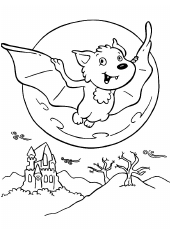 Document preview: Halloween Coloring Sheet - Bat
