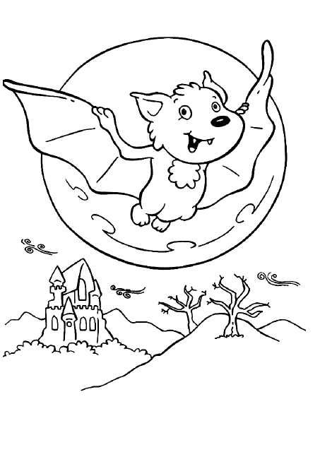 Halloween Coloring Sheet - Bat