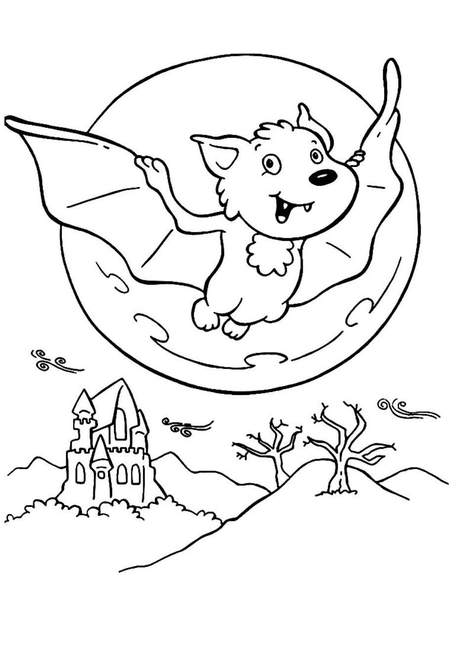 Halloween Coloring Sheet - Bat
