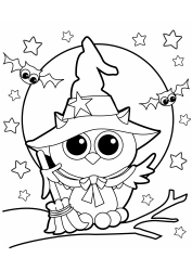 Document preview: Halloween Coloring Sheet - Owl