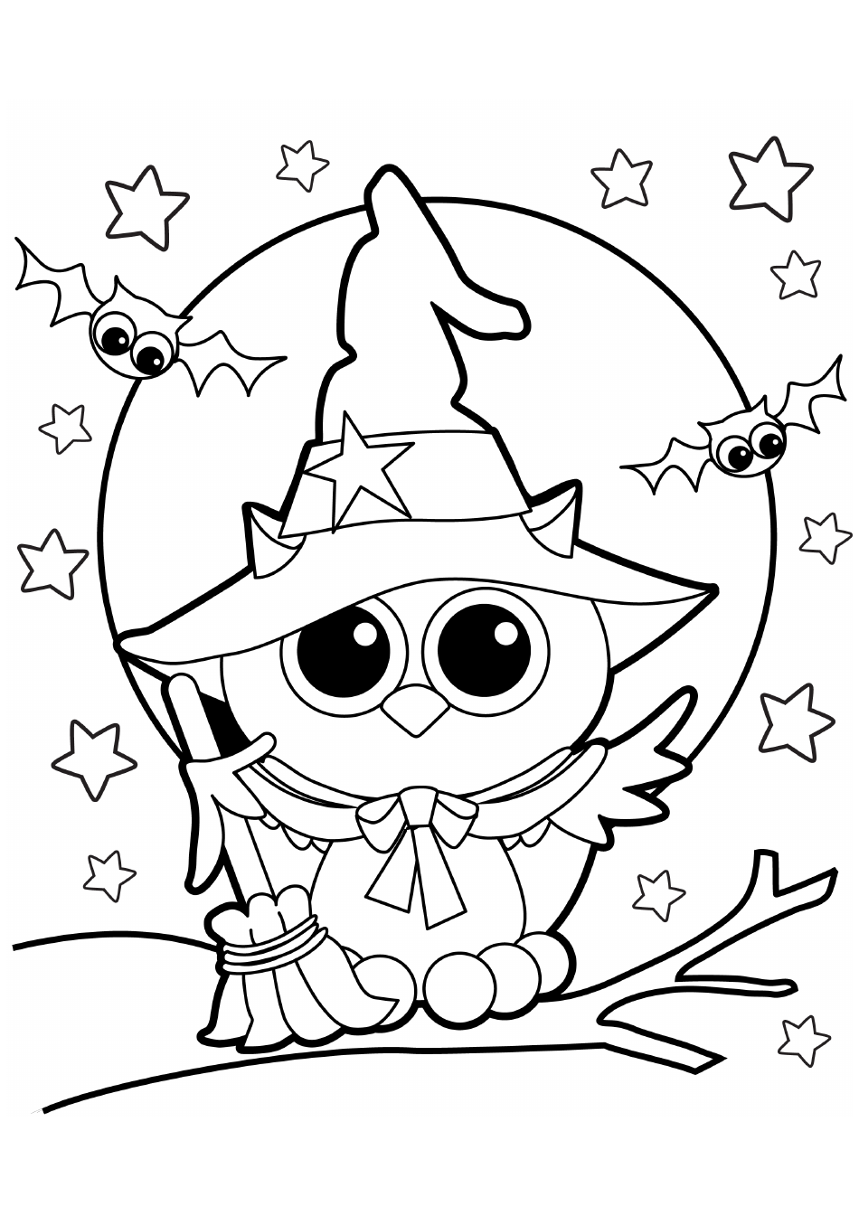 Halloween Coloring Sheet - Owl, Page 1
