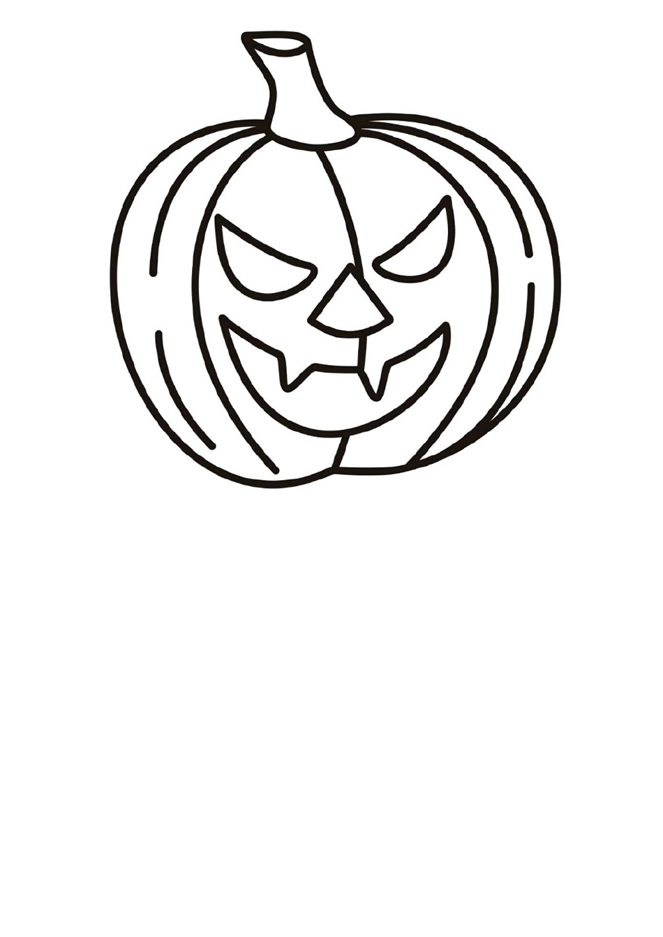 Halloween Coloring Sheet - Pumpkin, Page 1