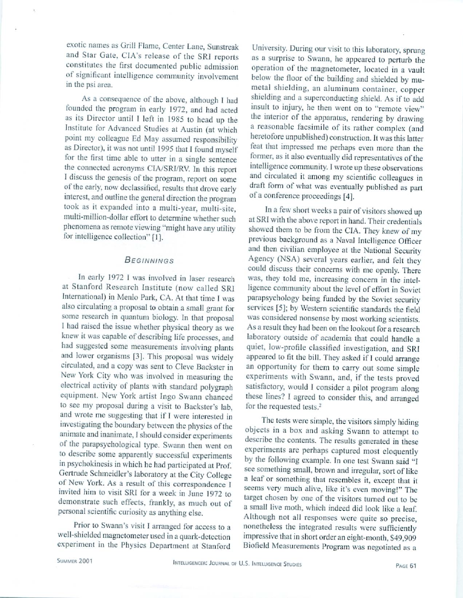 Cia-Initiated Remote Viewing at Stanford Research Institute - H. E. Puthoff, Page 3