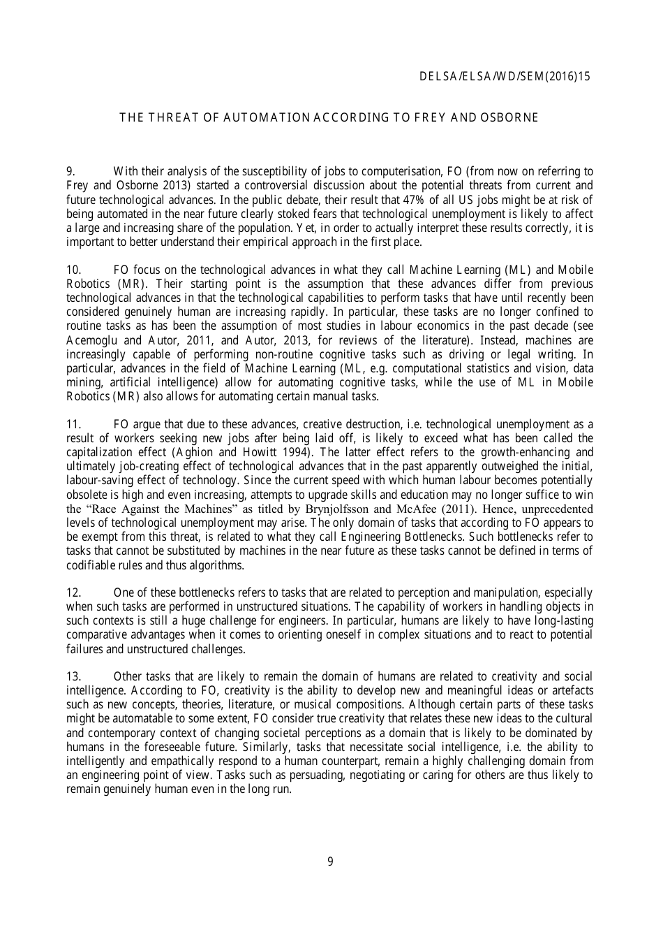 The Risk of Automation for Jobs in Oecd Countries: a Comparative Analysis - Melanie Arntz, Terry Gregory, Ulrich Zierahn, Page 10