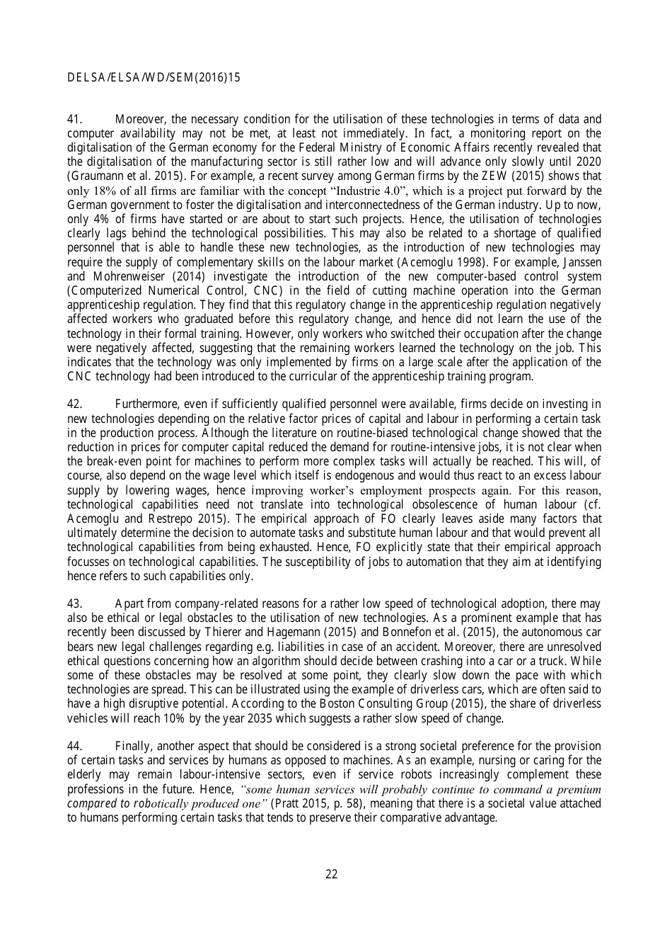 The Risk of Automation for Jobs in Oecd Countries: a Comparative Analysis - Melanie Arntz, Terry Gregory, Ulrich Zierahn, Page 23