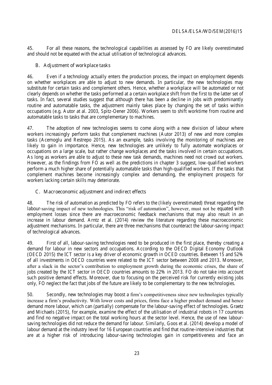 The Risk of Automation for Jobs in Oecd Countries: a Comparative Analysis - Melanie Arntz, Terry Gregory, Ulrich Zierahn, Page 24