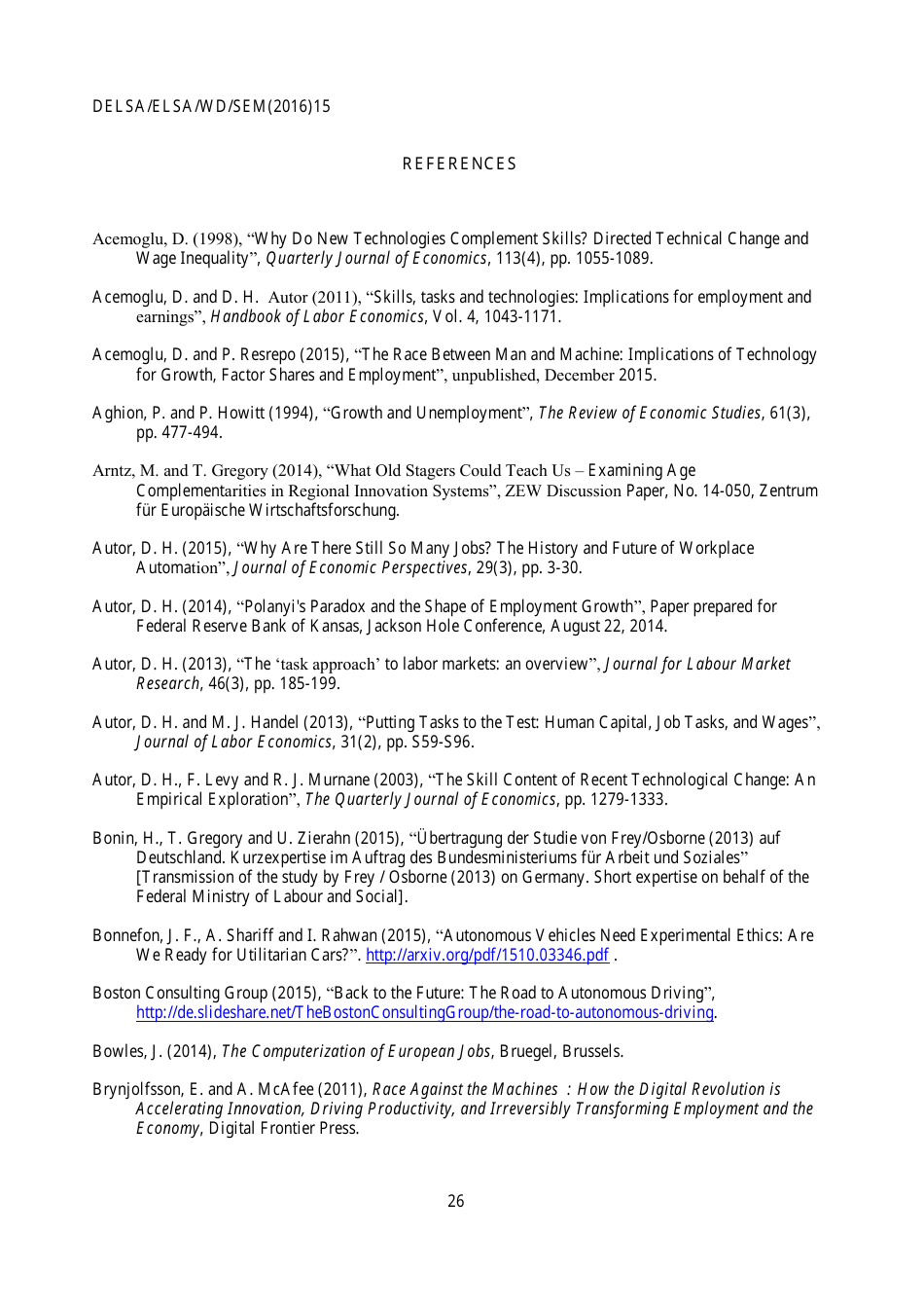 The Risk of Automation for Jobs in Oecd Countries: a Comparative Analysis - Melanie Arntz, Terry Gregory, Ulrich Zierahn, Page 27