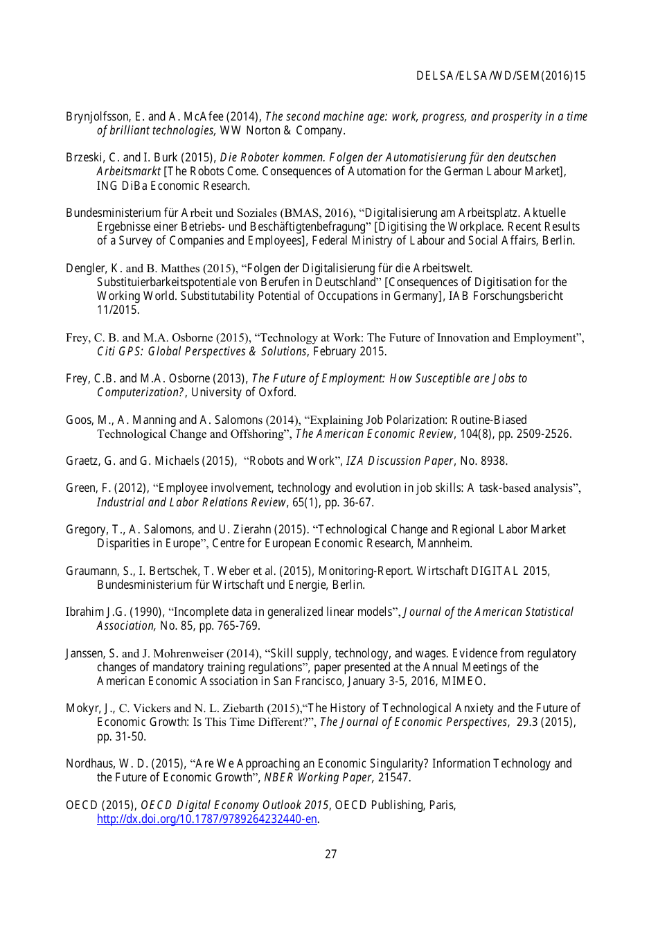 The Risk of Automation for Jobs in Oecd Countries: a Comparative Analysis - Melanie Arntz, Terry Gregory, Ulrich Zierahn, Page 28