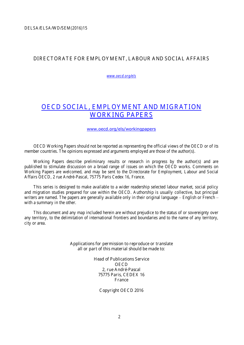 The Risk of Automation for Jobs in Oecd Countries: a Comparative Analysis - Melanie Arntz, Terry Gregory, Ulrich Zierahn, Page 3