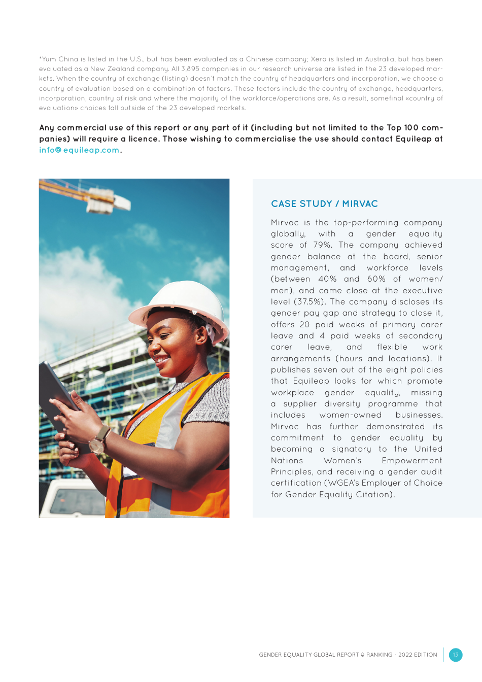 Gender Equality Global Report and Ranking, Page 13