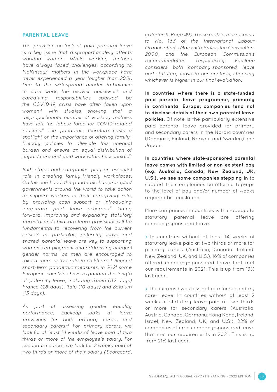 Gender Equality Global Report and Ranking, Page 20