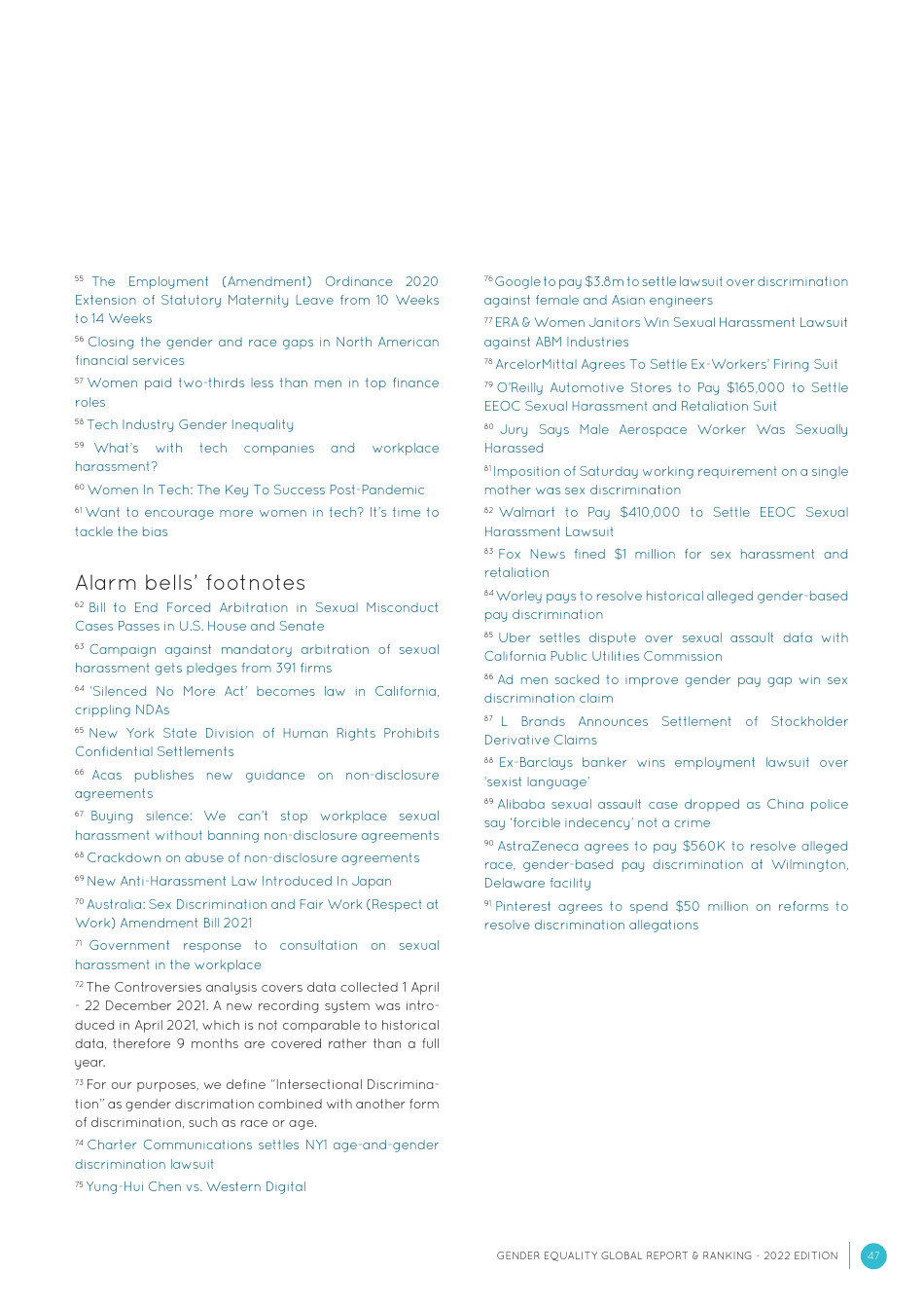 Gender Equality Global Report and Ranking, Page 47