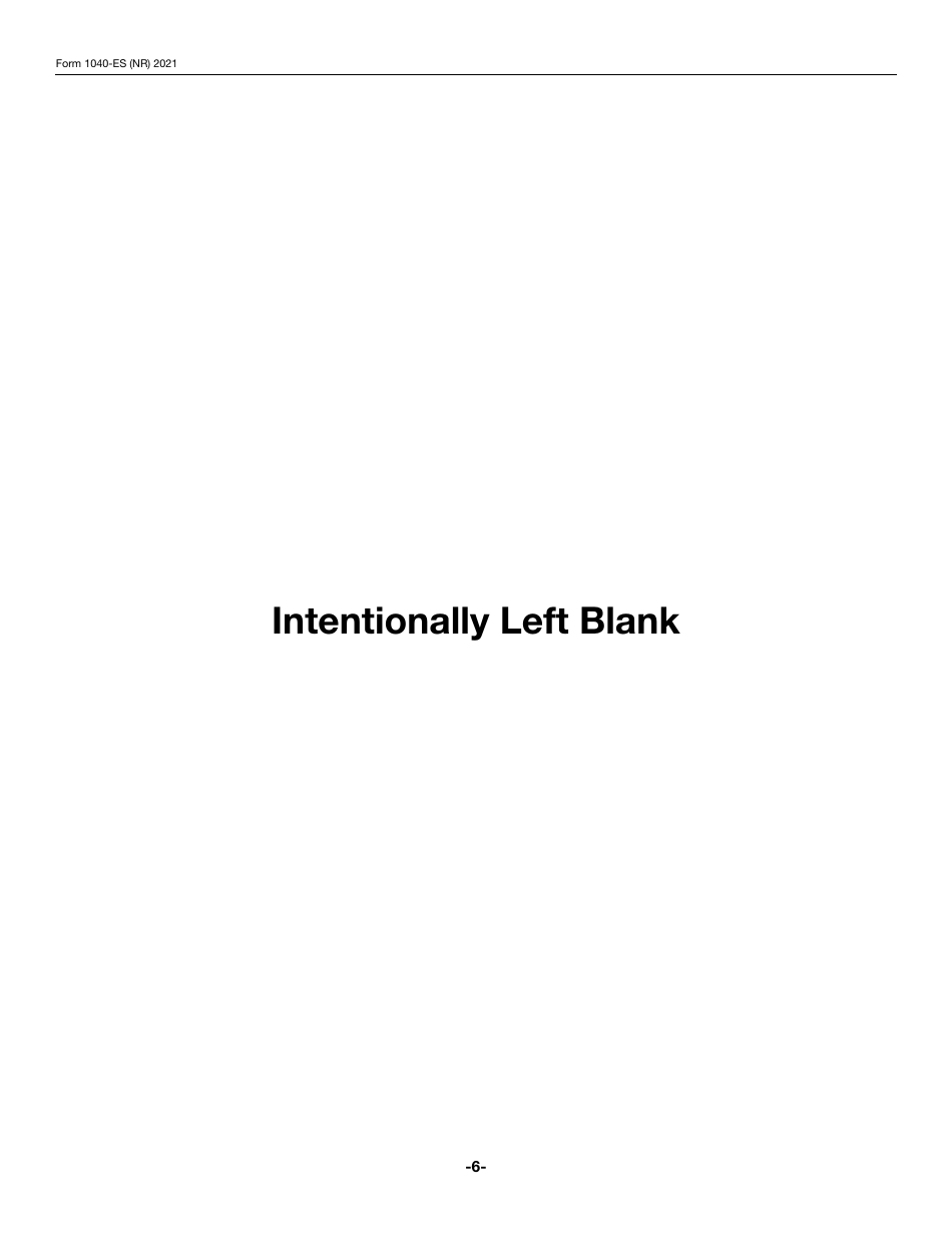 IRS Form 1040-ES (NR) U.S. Estimated Tax for Nonresident Alien Individuals, Page 6