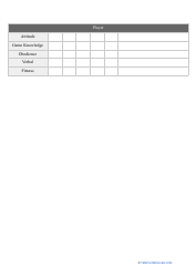 Volleyball Player Evaluation Form, Page 2