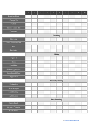 Baseball Tryout Evaluation Form, Page 3