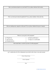 Fitness Assessment Template, Page 3