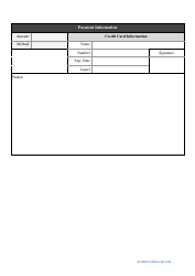 Golf Registration Form, Page 2