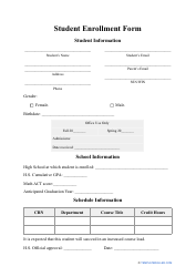 Document preview: Student Enrollment Form