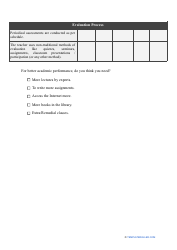 Student Feedback Form for Teachers, Page 2