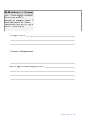 Classroom Observation Form - Big Table, Page 3