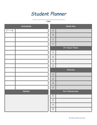 Document preview: Student Planner Template