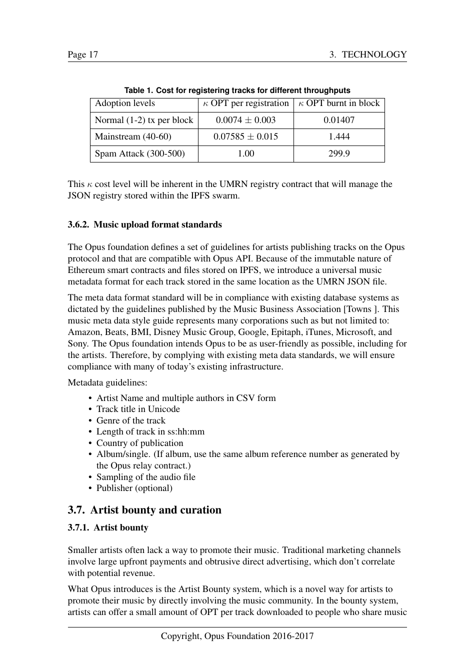 Opus - Decentralized Music Distribution Using Interplanetary File Systems (Ipfs) on the Ethereum Blockchain V0.8.3 - Bokang Jia, Chenhao Xu, Rehan Gotla, Sam Peeters, Reese Abouelnasr, Mateusz Mach, Page 17