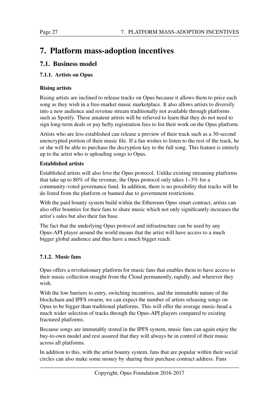 Opus - Decentralized Music Distribution Using Interplanetary File Systems (Ipfs) on the Ethereum Blockchain V0.8.3 - Bokang Jia, Chenhao Xu, Rehan Gotla, Sam Peeters, Reese Abouelnasr, Mateusz Mach, Page 27