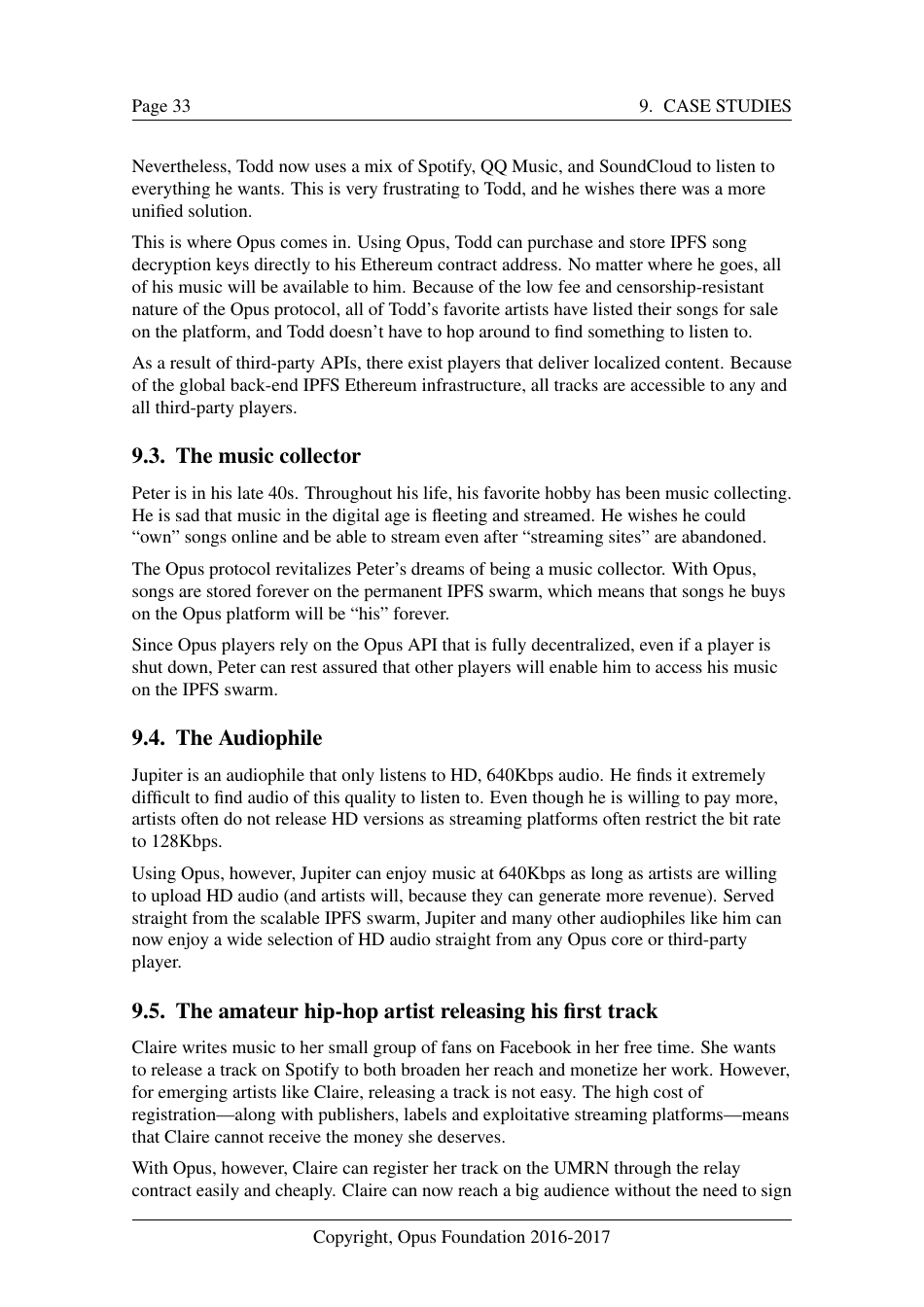 Opus - Decentralized Music Distribution Using Interplanetary File Systems (Ipfs) on the Ethereum Blockchain V0.8.3 - Bokang Jia, Chenhao Xu, Rehan Gotla, Sam Peeters, Reese Abouelnasr, Mateusz Mach, Page 33