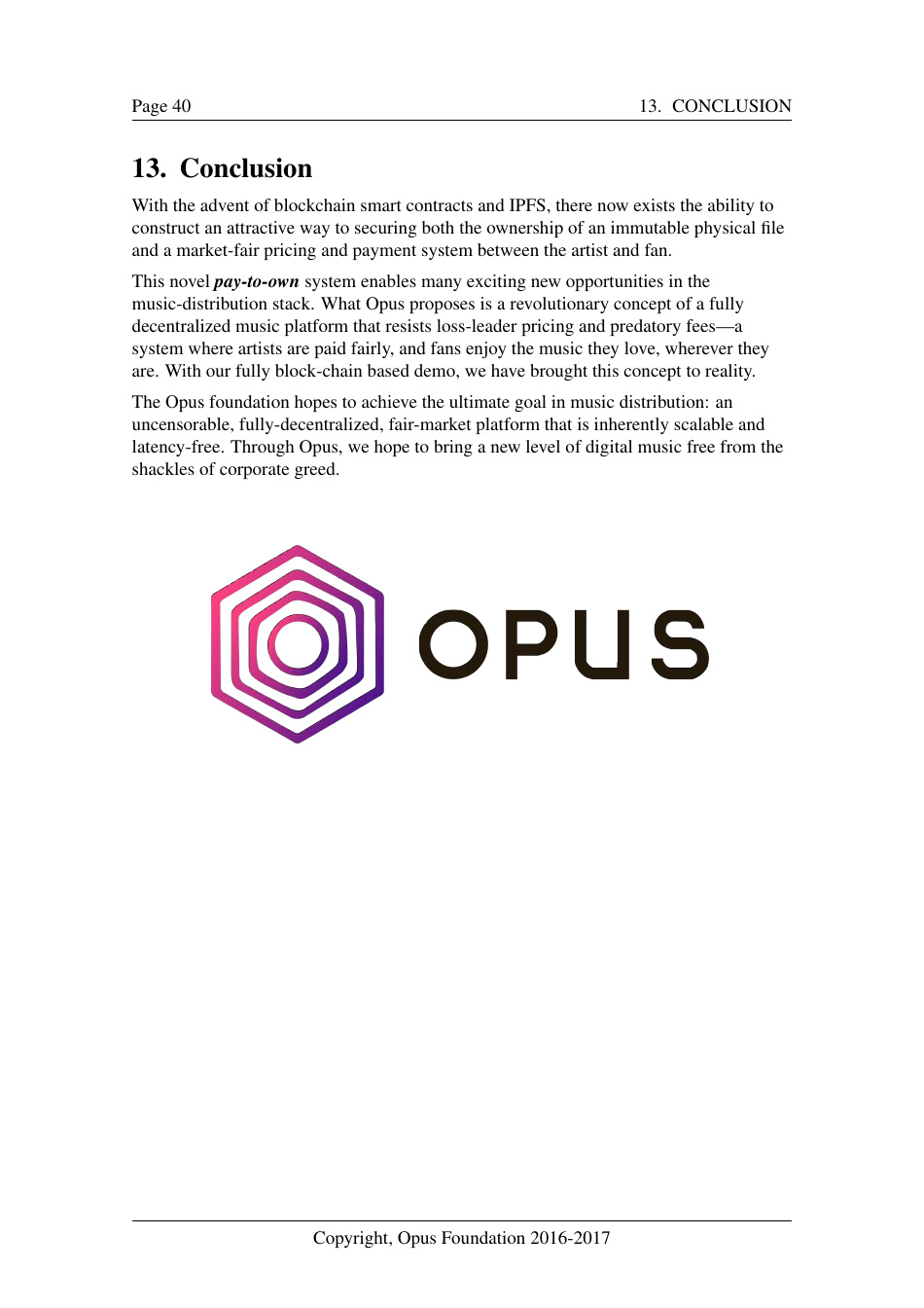 Opus - Decentralized Music Distribution Using Interplanetary File Systems (Ipfs) on the Ethereum Blockchain V0.8.3 - Bokang Jia, Chenhao Xu, Rehan Gotla, Sam Peeters, Reese Abouelnasr, Mateusz Mach, Page 40
