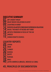 Art Under Threat - Freemuse Annual Statistics on Censorship and Attacks on Artistic Freedom in 2015, Page 5