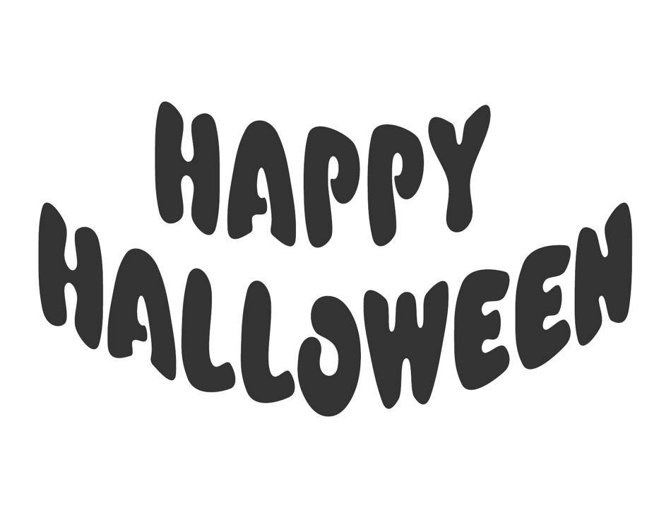 Halloween pumpkin carving template - Happy Halloween theme