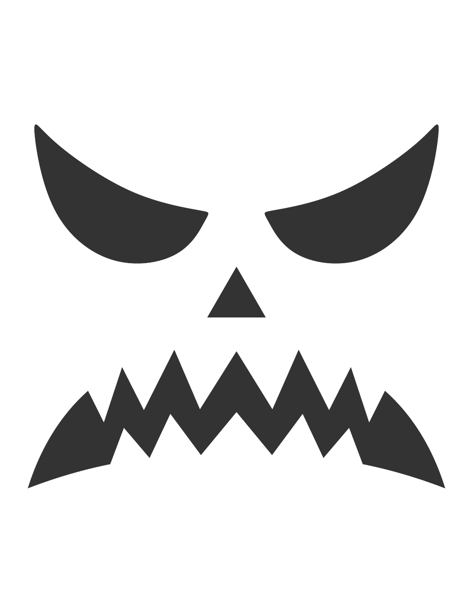 Angry Pumpkin Face Template Printable