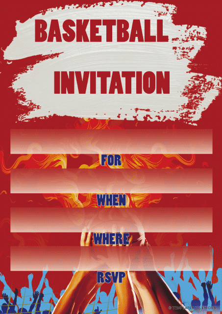 Basketball Invitation Template - Red