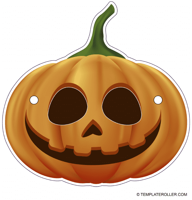 Pumpkin Mask Template - Download and Print Halloween Pumpkin Mask Template