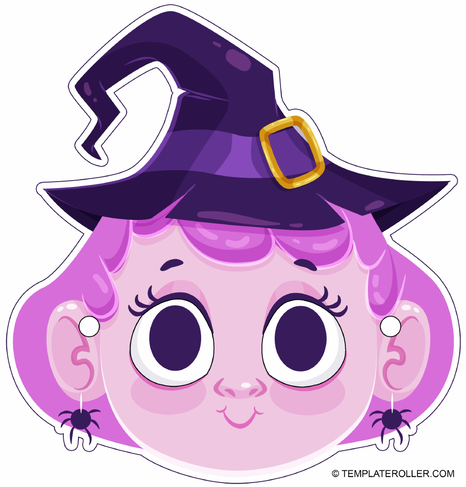 Witch Mask Template Image