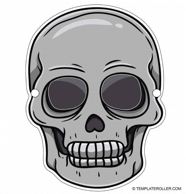 Skull Mask Template Illustration