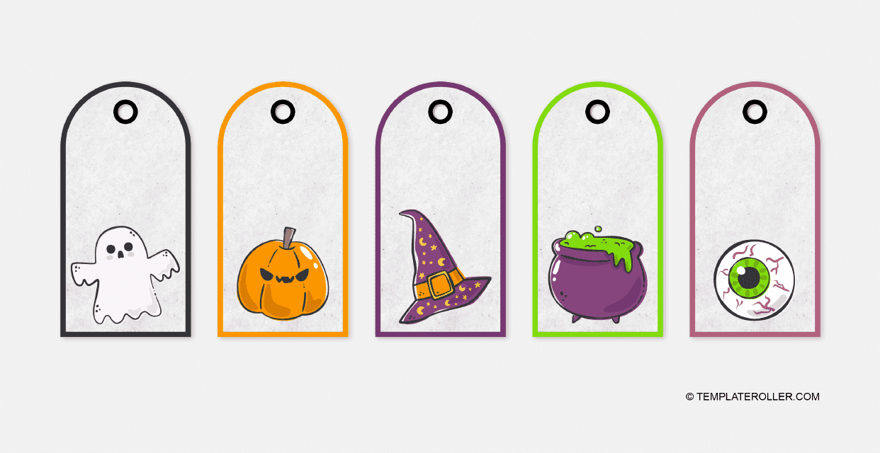 Halloween Gift Tag Template - Multicolor