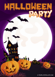 Halloween Poster Template - Violet