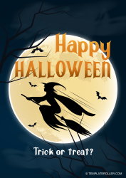 Document preview: Halloween Poster Template - Witch