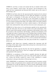 Postnuptial Agreement Template - Hawaii, Page 2