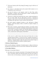 Postnuptial Agreement Template - Hawaii, Page 5