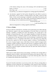 Postnuptial Agreement Template - Hawaii, Page 6