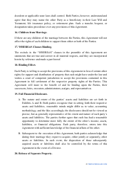 Postnuptial Agreement Template - Hawaii, Page 9