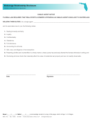 Document preview: Brokerage Relationship Disclosure Form - Florida Association of Realtors - Florida