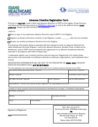 Idaho Advance Directive Form - Fill Out, Sign Online and Download PDF ...