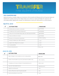 New Student Checklist - University of California, Los Angeles (Ucla) - California