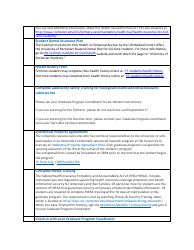 New Graduate Student Checklist - University of Rochester - New York, Page 3