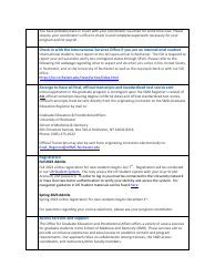 New Graduate Student Checklist - University of Rochester - New York, Page 4