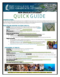 Document preview: New Graduate Student Quick Guide - Texas a&m University - Texas